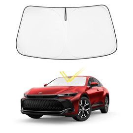 Proadsy - Parasol para parabrisas 2024 de ajuste personalizado para Toyota Crown 2023 2024 plegable para proteger el parasol frontal bloquea los rayos UV y mantiene el coche más fresco
