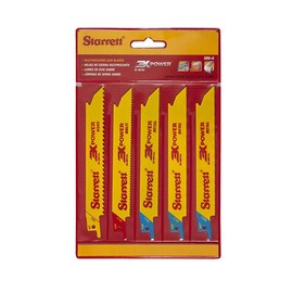 Starrett Bi-Metal Reciprocating Saw Blades Assortment Pack - SB6-A - WOOD, METAL and MULTI-USE CUTTING (5 Blades)