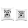 Witches Brew Coffee House Stop in Spell Throw Pillow