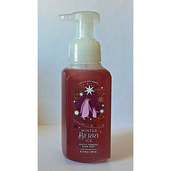 White Barn Candle Company Bath and Body Works Gentle Foaming Hand Soap w/Essential Oils- 8.75 fl oz - Winter 2020 - Many Scents! (Winterberry Ice)
