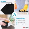Orighty Black Microfiber Cleaning Cloth, 50 Pack Highly Absorbent Cleaning