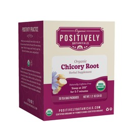 Organic Positively Botanicals Company, Chicory Root Herbal Tea Bags, 20 Count