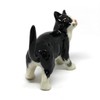 ZOOCRAFT Porcelain Black Cat Figurine Handmade Dollhouse Miniatures Ceramic Pottery