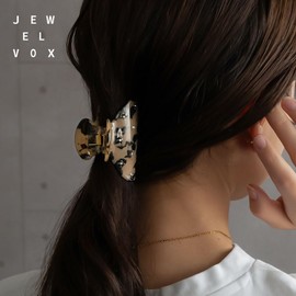 JewelVOX Hair Clip, Hair Accessories, Ladies, Clip, Acrylic Stone, Hair Arrangement (White)