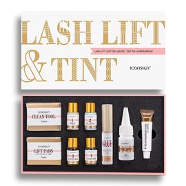 Multifunctional Lash Lift & Tint Kit, 2 in 1 Eyelash & Eyebrow Perming & Tinting Kit, Professional Eye Makeup Kit for Women & Girls - Specification: 1 Box, Color: Brown