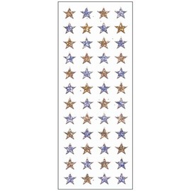 Okuyama Shokai GH411 Glitter Sticker Gold Silver Star