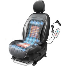 3 in 1 Cooling and Heated Control Car Seat Covers,Cooling Comfortable Seat Cover, Universal Seat Cushion for Four Seasonsr&Massage - Color: Black2