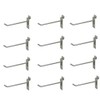 Jproducts 12 Counts Chrome Utility Pegboard Slatwall Single Pin Hooks