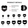 Qmcandy 6 Pairs Acrylic Heart Shape Ear Tunnels Plugs Colorful