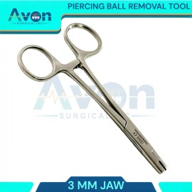 Avon Surgical Set of 3 - Micro Dermal Tube Anchor and Ball Piercing Hemostat 3mm + 4mm 5mm