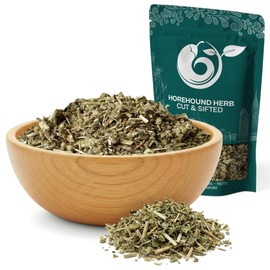 NY Spice Shop Horehound Herb Cut & Sifted - Marrubium L - Ballota Nigra L Herbal Tea- Marrubium Vulgare White Horehound Great for Winter Time Tea, Syrups, and Lozenges & Infused Oils (1 Pound)