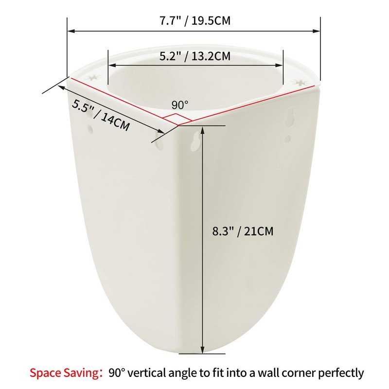 ORIMERC 2 Pack Corner Wall Mounted Hanging Planter Vertical Self