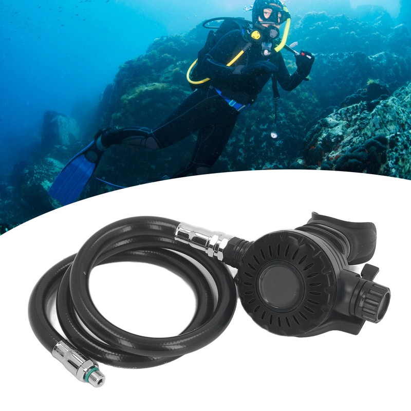 Scuba Breathing Secondary Valve with Medium Pressure Tube Adjustable Diving