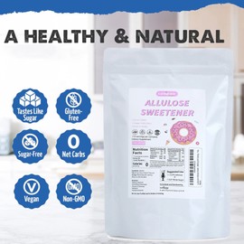 Luckycare Allulose Sweetener 1 LBS, 100% Pure Zero Net Carb Natural Keto Sweetner