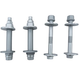 WELLBOX 4PCS Lower Control Arm Cam Bolts Kit for Toyota Tundra, Sequoia 2008-2019, Front Alignment Camber Toe Adjustment Bolts -OE# 48409-34041, 48190-34010