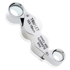 Phoenix Folding Portable Loupe (10x Magnification & 20x Magnification), 2 Types of Lenses, Rotating Storage, Includes Dedicated Case, 45 Days Warranty