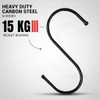30 Pack Black S Hooks for Hanging Plants, Metal Hooks