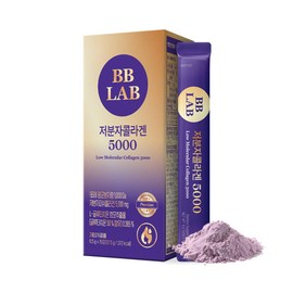 BB LAB Colágeno de bajo peso molecular 5000, colágeno marino coreano en polvo, péptidos de colágeno de pescado, ácido hialurónico, elastina, glutamato monosódico, vitamina C, absorción rápida.