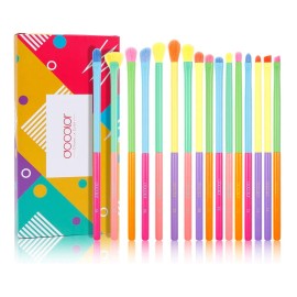 Pinceles De Maquillaje De Ojo Docolor 16 Piezas Coloridas So