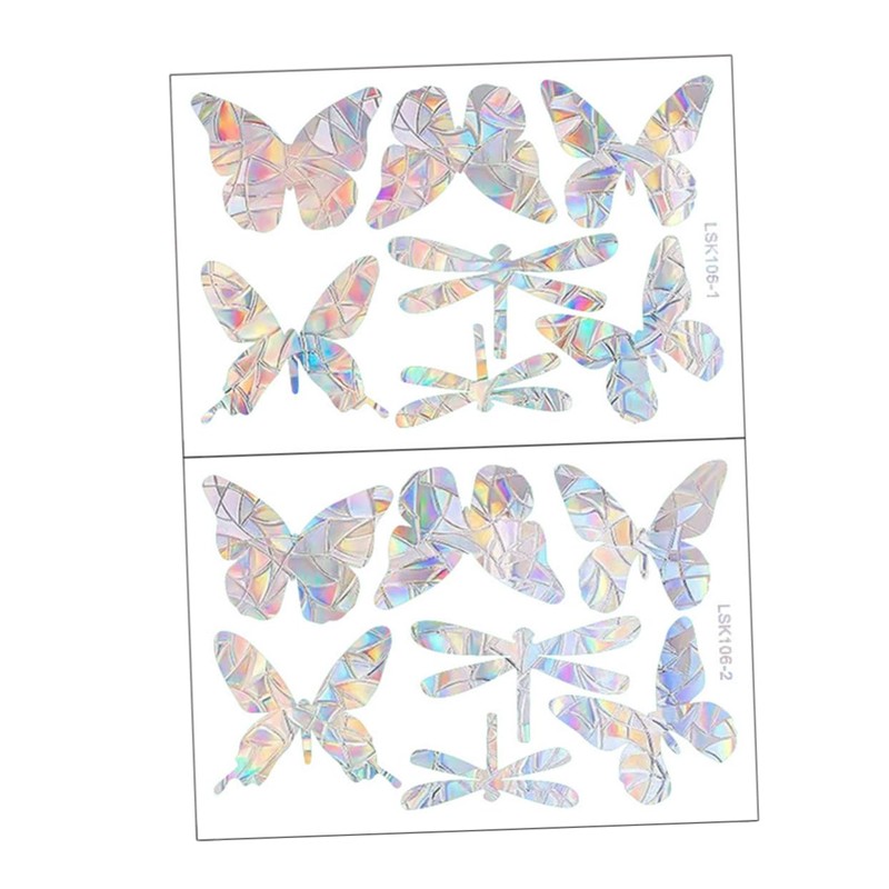 ABOOFAN 2 Sets Window Clings for Bird Strike DIY Butterfly
