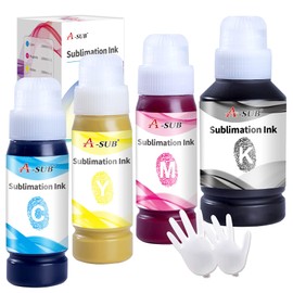 A-SUB Sublimation Ink Refill for ET-2800 ET-2803 ET-2850 ET-2400 ET-2720 ET-2760 ET-4800 ET-4700 ET-4760 ET-15000 Heat Transfer on Mug, Tumbler, T-Shirt