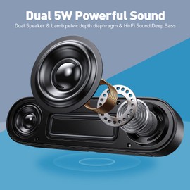 YYV USB Computer Speaker, Portable PC Speaker for Desktop, Laptop,Notebook, Wired Mini Soundbar Speaker with Loud Volume, Volume Control and Mute Button (USB Type C to USB Adapter Included)