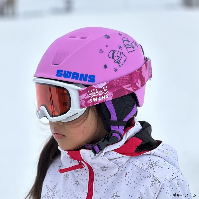 SWANS JUMPIN-DH GLR Snow Goggles, Made in Japan, Pink Lens,