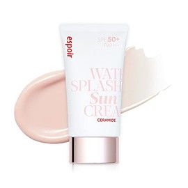 Espoir Water Splash Crema Solar Ceramida 2 Oz | Barrera Hidratante Con Péptido Ceramidenp | Bloqueador Solar Tintado | Excelente Cobertura | Protector Solar Sustituto Para Bb Cream