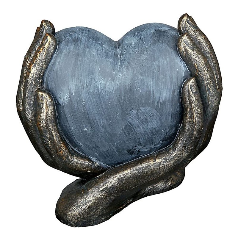 Generisch Sculpture Heart in Two Hands, Love Gift, Statue, Decorative