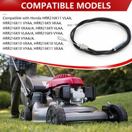 Fit4drive 54510-VL0-P02 Lawn Mower Clutch Cable for Honda HRR216K9 - K11,HRR216K10 VKAA, HRR216K10 VLAA, HRR216K10 VYAA, HRR216K11 VKAA,ETC.Replace# 54510-VL0-P02 (54510-VL0-P02)