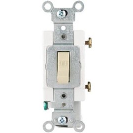 Leviton 5-Leviton Commercial Grade 15 Amp Toggle Single Pole Switch Ivory S01-CS115-2IS