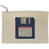 'Blue Floppy Disk' Canvas Clutch Bag/Accessory Case (CL00041958)