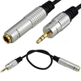 AKNPMHT Audio Converter Cable 6.35MM Mono Standard Plug Male to 3.5MM Stereo Mini Jack Female Home Audio Cable 30CM