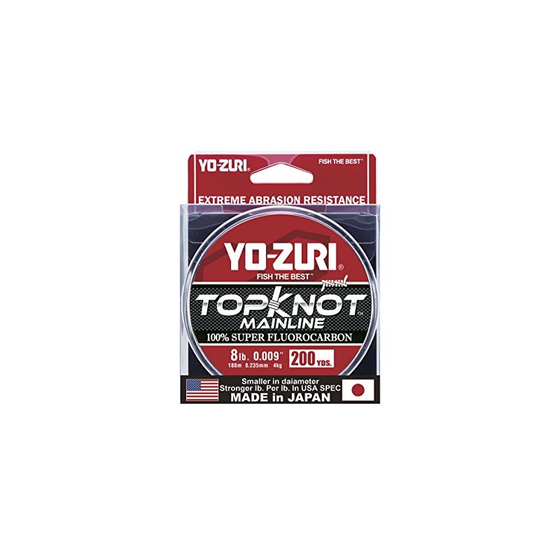 Yo-Zuri Topknot Mainline 200 yd Sinking Line, Natural Clear, 8