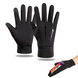 Waterproof Gloves Men, Waterproof Gloves, Cycling Gloves, Outdoor Thermal Waterproof Non-Slip Grip Lightweight Touchscreen Windproof Winter Warm Liner Glove for Men & Women for Driving Walking Running