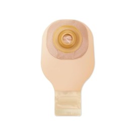 Hollister 8663 Premier 1-Piece 12” Drainable Ostomy Pouch & Soft Convex Flextend Skin Barrier, Pre-Sized 1-1/8”, Beige with Viewing Option, 5 Pack