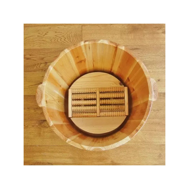Hinoki 히노끼 편백나무 족욕통 건식 40cm 가정용 [45 평입구 단목통