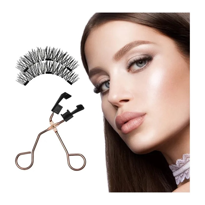 Pestañas Postizas Magnéticas Kit Con Aplicador Clip Pestañ