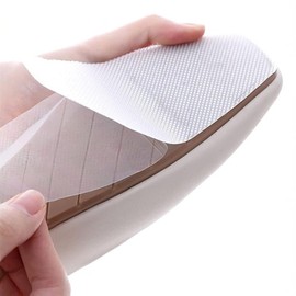 10 Pack Shoe Sole Protector Non Slip, Self Adhesive Red Shoe Bottom Protector, Clear Shoe Grips for High Heels Boots, Shoes, Anti Slip Bottom Pads for Women, 5.3 x 4 inchs