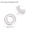 sourcing map 3/8" 316 Stainless Steel Flat Washer for Screw