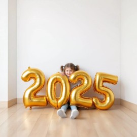 Jolly Jon Graduation Gold 2025 Balloons Grad Prom Birthday New Years Numbers Giant 40 Inch
