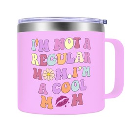 EchoMaven Gifts for Mom & Mothers from Daughter - Mothers Day & Christmas Gifts Birthday Prensent Cool Mom Mug - 14oz Pink