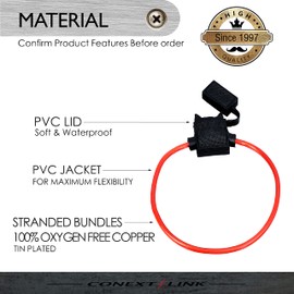 Conext Link LFH14ATC-10 Loop ATC Fuse Holder with Cover without Fuse 10 Pack 14 Gauge