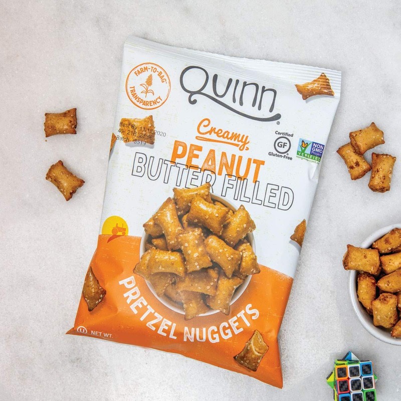 Quinn Peanut Butter Filled Nugget Single Serve 1.5 Oz Bags,