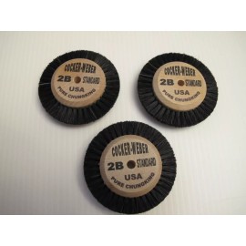Cocker-Weber 3 NOS Cocker-Weber Jewelers Polishing Wheel~Wood Hub Brush~2B Standard~Chung