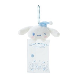Sanrio 240869 Clear Case with Mascot (Nemu Time), Cinnamorol, Accessory Case, Plush Pouch