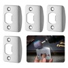 MOSECYOU Standard Door Strike Plates 2-1/4"x1-3/4", Satin Nickel, 4 Pack