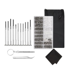 YOLCAR YOLCAR Portable Eyeglass Repair Tool Kit, Precision Screwdriver Set with 10 Sizes of Screws, Including Cleaning Cloth and Storage Pouch