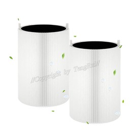 Blue Pure 411 HEPA Filter Replacement Compatible with Blue-air Blue Pure 411, 411+, 411 Auto and Mini Air Purifiers, 2-in-1 Particle and Activated Carbon Filters, Pack of 2