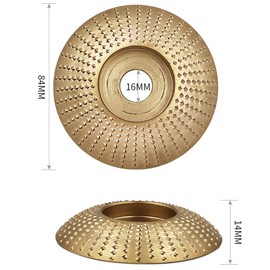 Grinder Wheel Disc 84mm Wood Shaping Wheel, Wood Carving Disc Grinder Disc, Sanding Wood Carving Tool, 1Pc Silver & 1Pc Gold